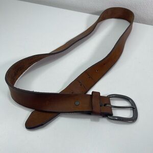 Justin Boots Brown Leather Belt Men's 40 Work Dress Casual Distress